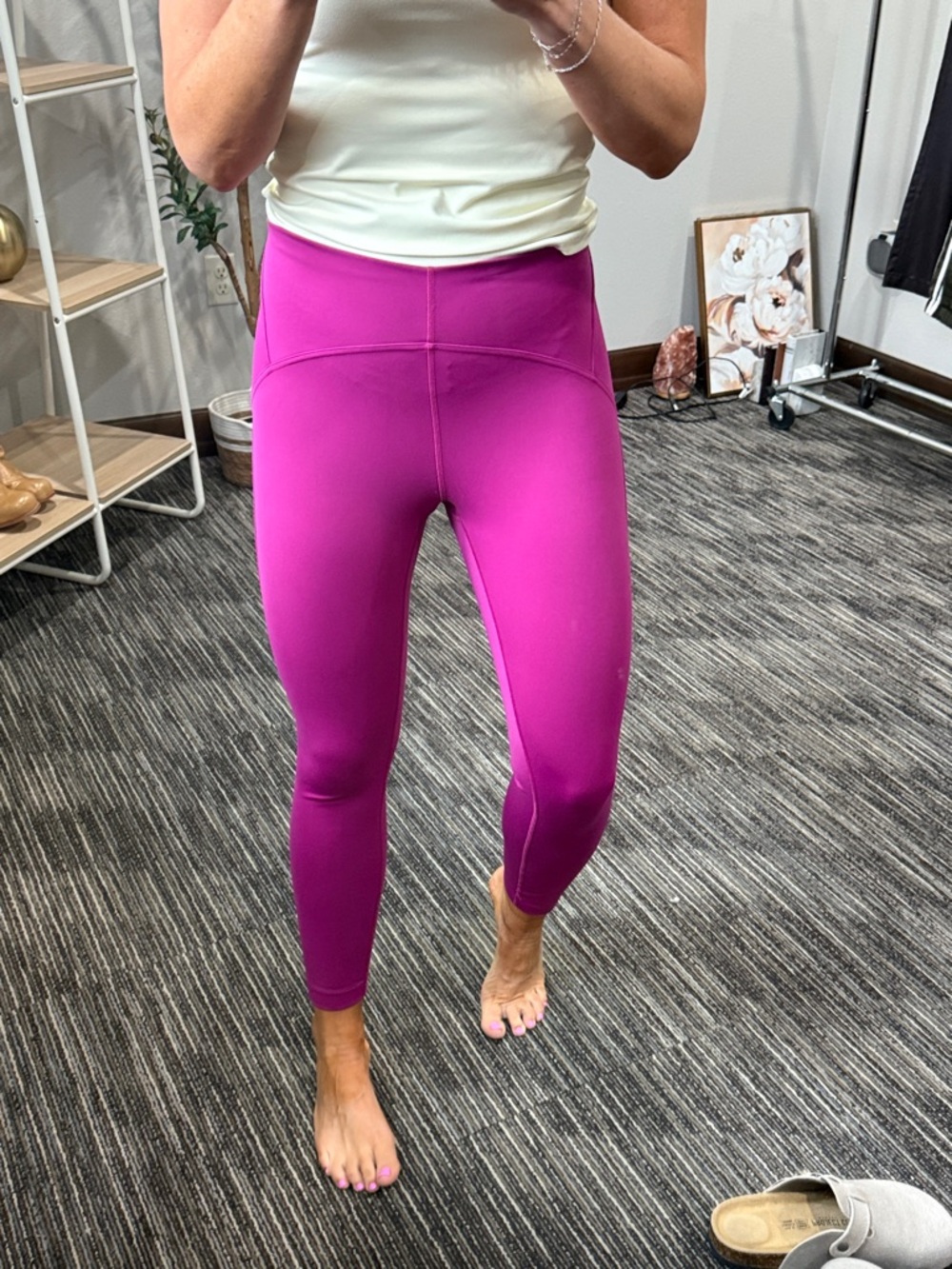 Lululemon Magenta High-Waist Athletic Leggings